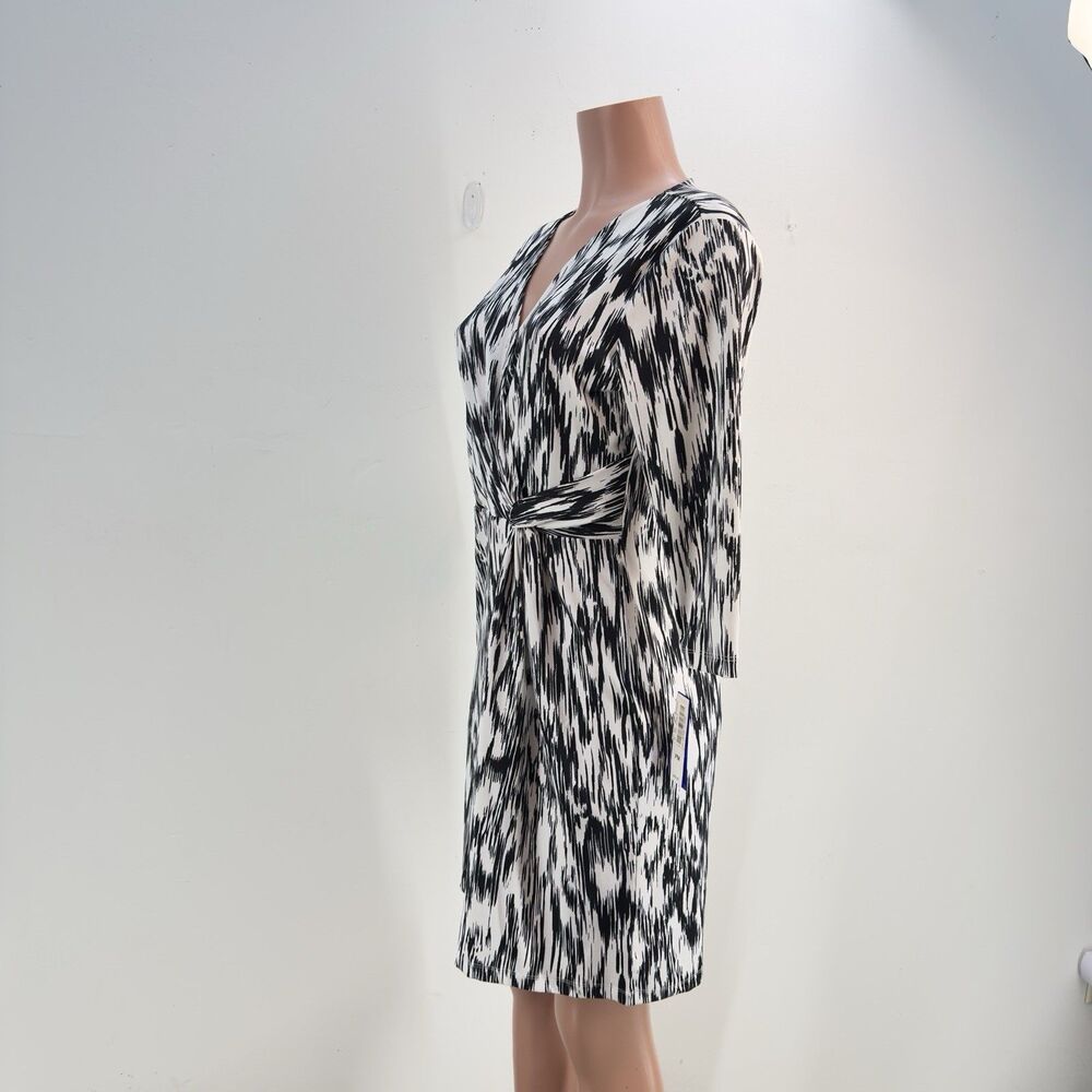 Peter Nygard Women's Dress Black/ White Knotted Front  PET M NEW WITH TAG - Picture 6 of 17